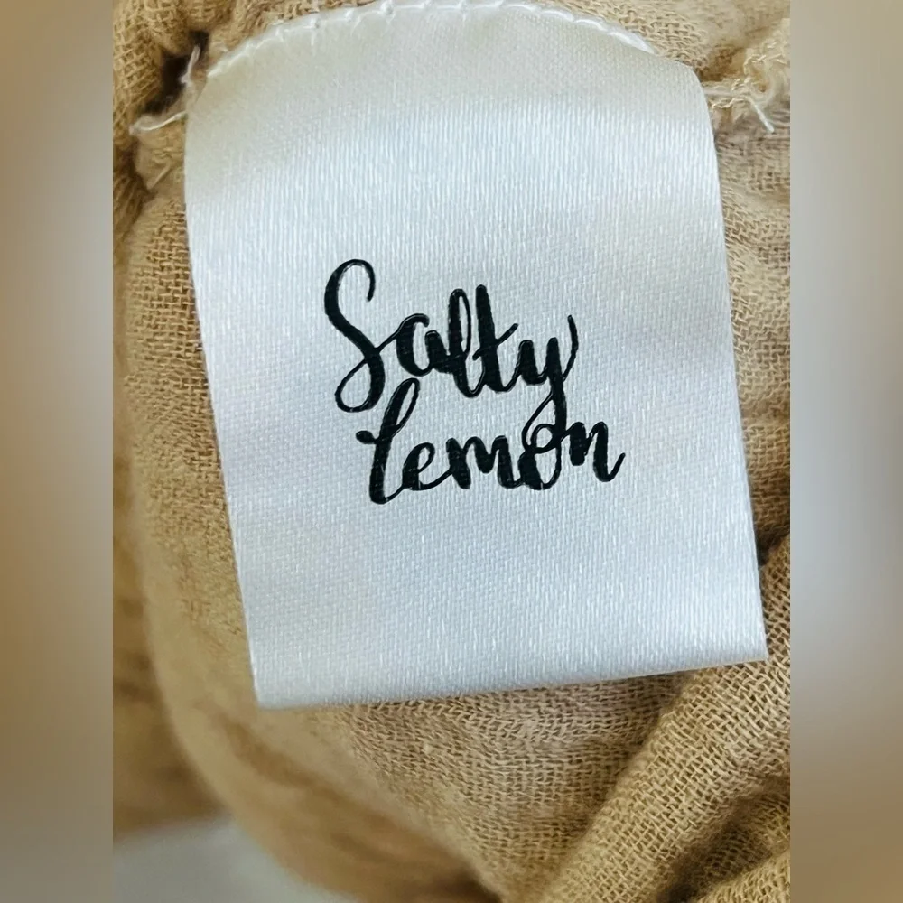 Salty lemon cotton maxi dress size M/L fits